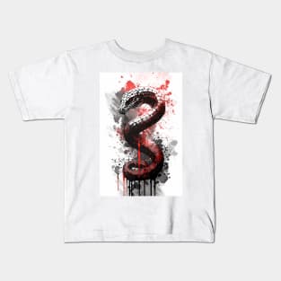 Black Mamba Ink Painting Kids T-Shirt